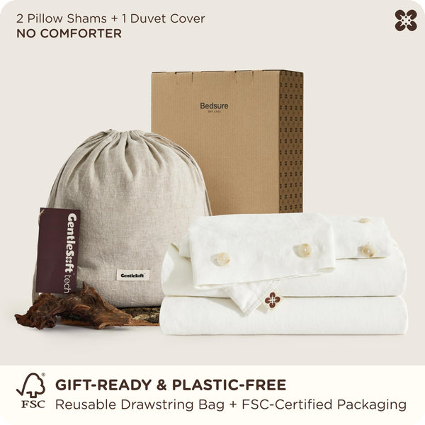 100% Linen Duvet Cover Set – Queen & King