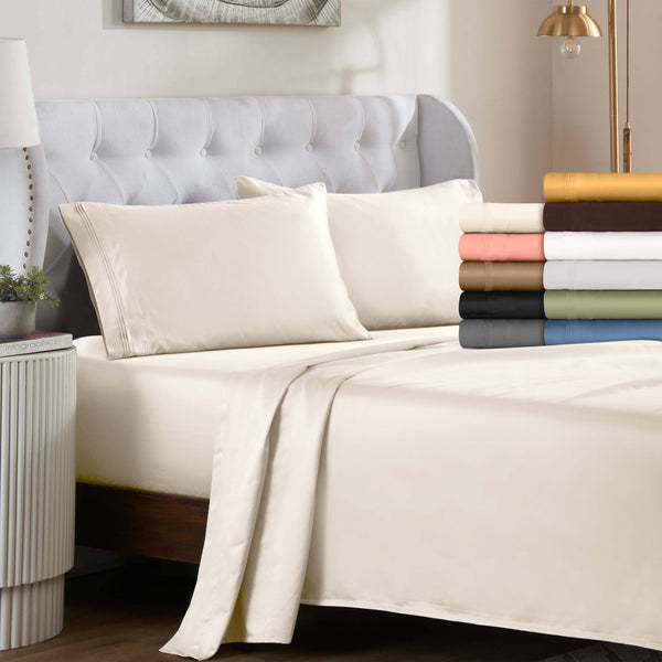 Queen Egyptian Cotton Sheet Set 1500 Thread Count