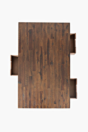 Painted Canyon Castored Rectangle Cocktail Table