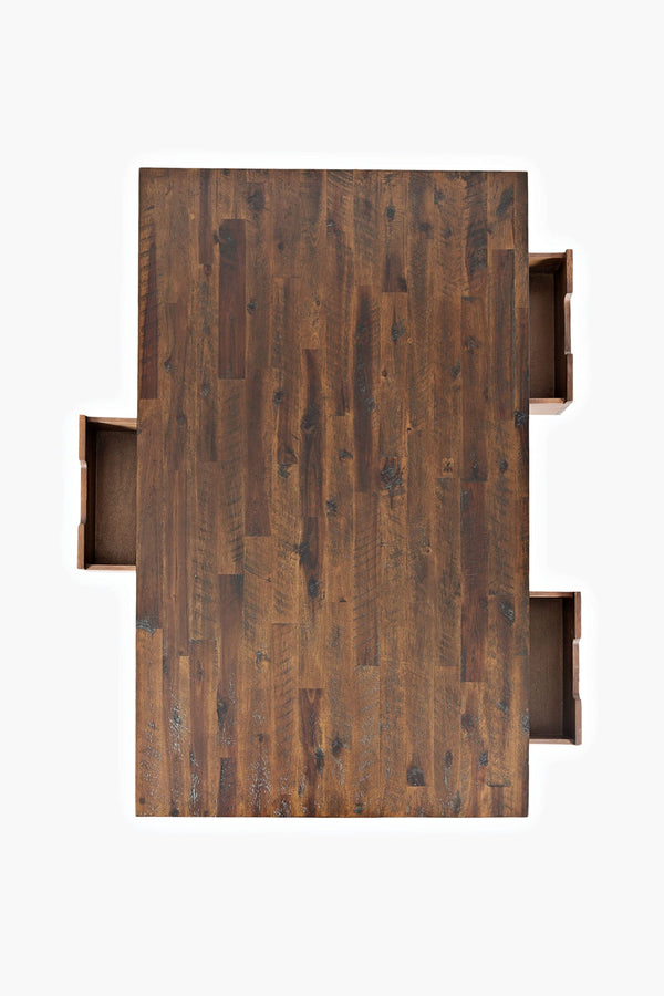 Painted Canyon Castored Rectangle Cocktail Table