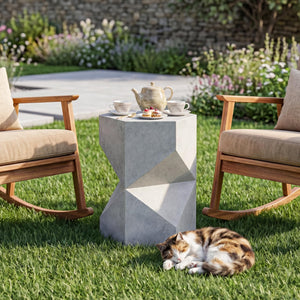 MgO Concrete Hexagonal Outdoor Side Table