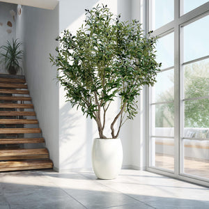 Artificial Olive Tree with Natural Trunk & Lifelike Olives
