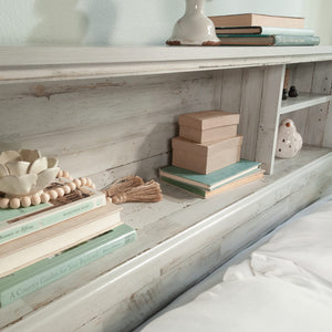 Full/Queen Bookcase Headboard with Adjustable Shelves