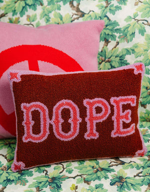 Embroidered Hook Decorative Throw Pillow 12"x16"