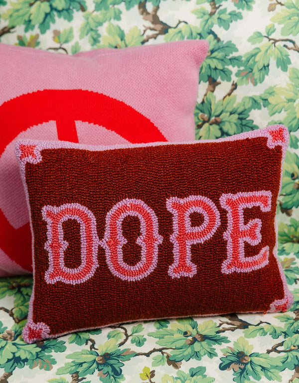 Embroidered Hook Decorative Throw Pillow 12"x16"