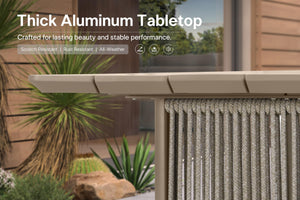 Outdoor Patio Dining Set with Olefin Cushions & Aluminum Frame