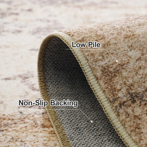 12x15 Abstract Area Rug – Non-Slip Washable Low-Pile Polyester
