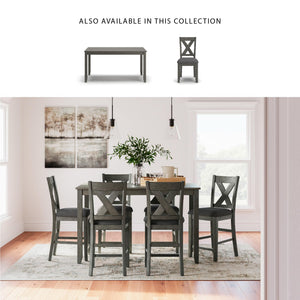 7-Piece Counter Height Dining Set with Upholstered Bar Stools