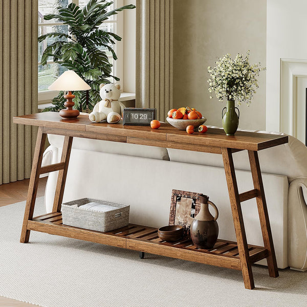70.9" 2-Tier Console Table for Entryway & Living Room