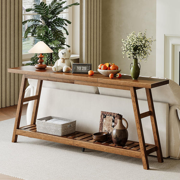 70.9" 2-Tier Console Table for Entryway & Living Room