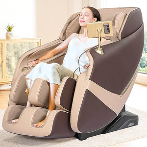 Full Body Zero Gravity Massage Chair – SL-Track, AI Control, Shiatsu, Beige