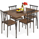 5-Piece Modern Dining Table Set with 4 Chairs