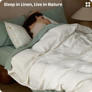 100% Linen Duvet Cover Set – Queen & King
