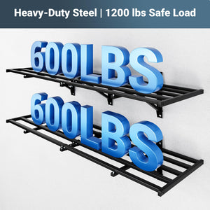 Heavy Duty Garage Wall Shelving with Hooks
