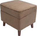 FAGAGA Storage Ottoman with Adjustable Lid, Soft Step Stool, Footrest and Seat, Ottoman Foot Rest for Living Room, Bedroom, Dorm, Green