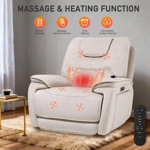 Zero Gravity Power Recliner Chair with Heat & Massage
