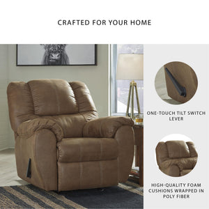 Faux Leather Manual Rocker Recliner