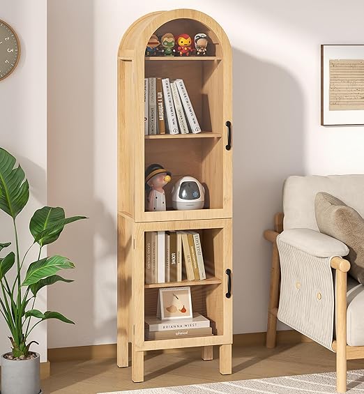 5-Tier Arched Display Cabinet with Acrylic Glass Doors