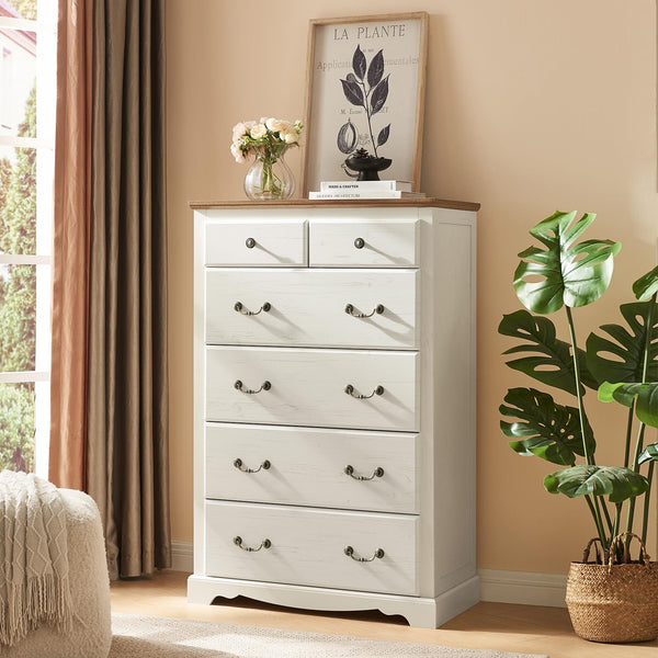 5-Piece Farmhouse Bedroom Set with Storage Bed, Dressers & Nightstands