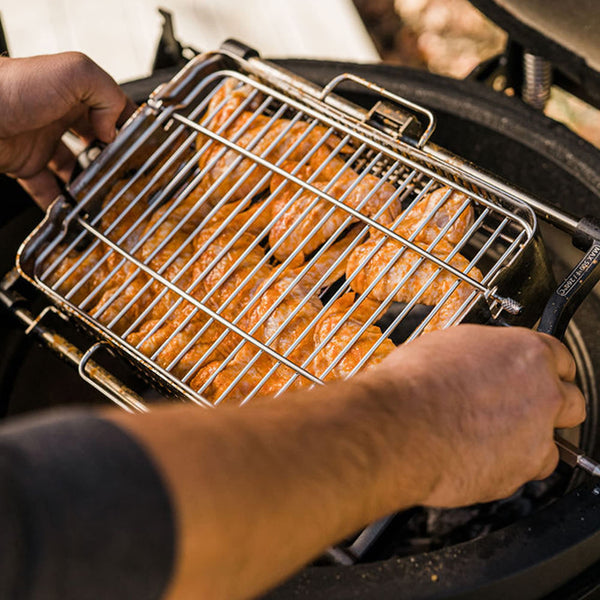 Rotisserie Basket Accessory Kit for Ceramic Grill and Smoker