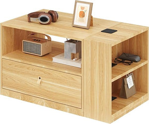 Height Adjustable Mobile Standing Desk with Storage