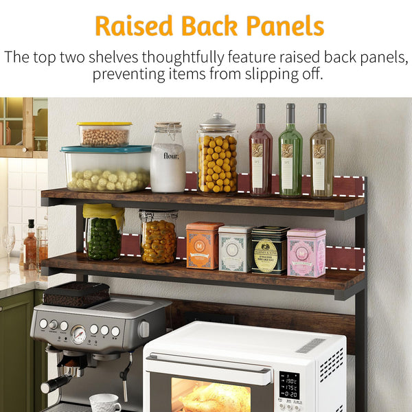 5-Tier Kitchen Baker's Rack with Power Outlet & LED Lights