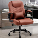 Ergonomic PU Leather Office Chair with Lumbar Support