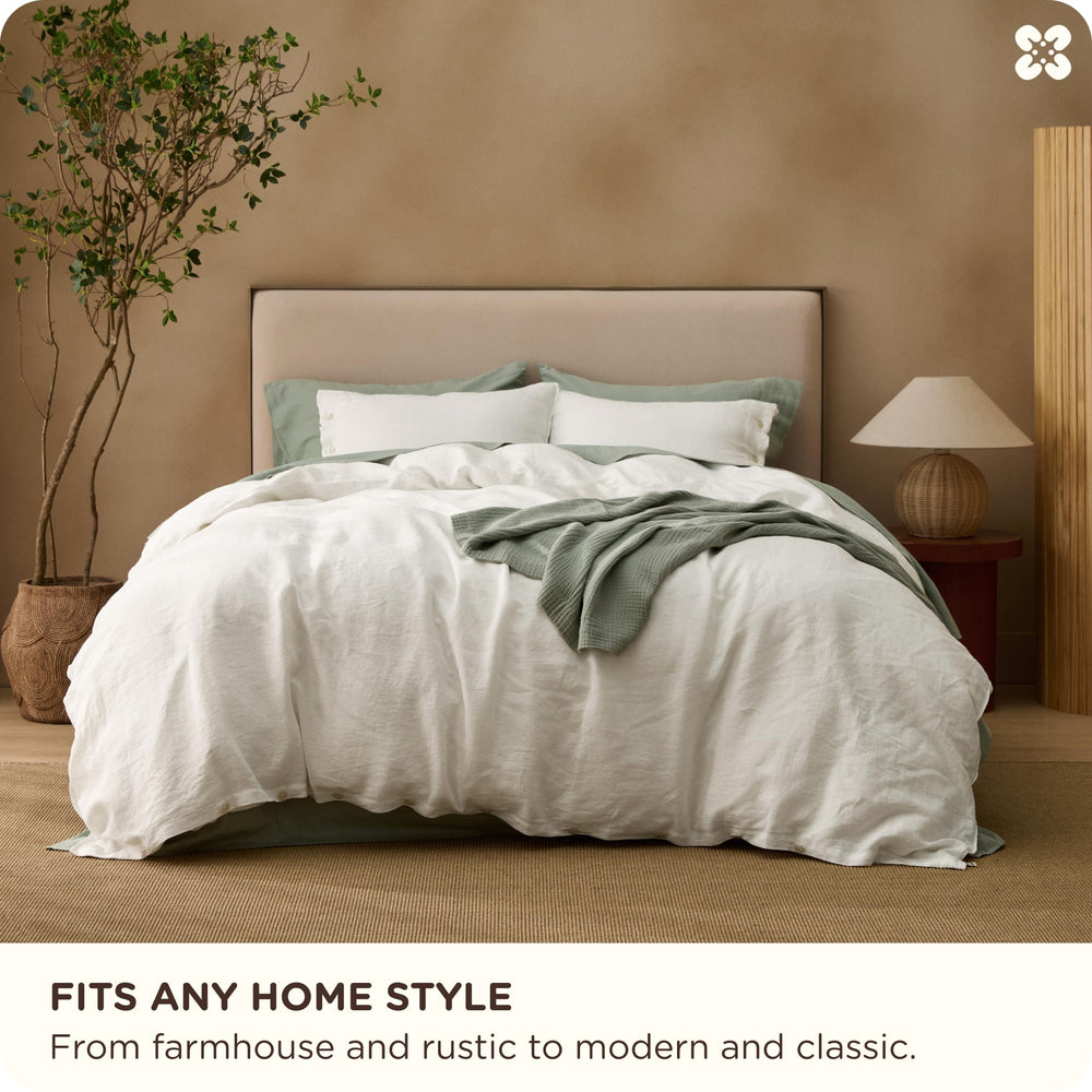 100% Linen Duvet Cover Set – Queen & King