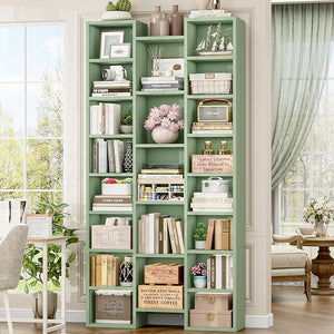 21-Cube Tall Bookshelf with Adjustable Shelves