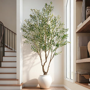 Faux Olive Tree with Pot & Moss — Large Indoor Artificial Plant
