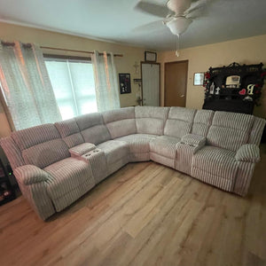 L-Shaped Power Reclining Sectional Sofa with USB Ports & Storage