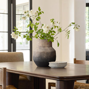 Round Terracotta Vase – Handcrafted Vintage Pottery