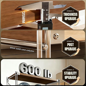 3-Tier Industrial Bookshelf with Adjustable Shelves