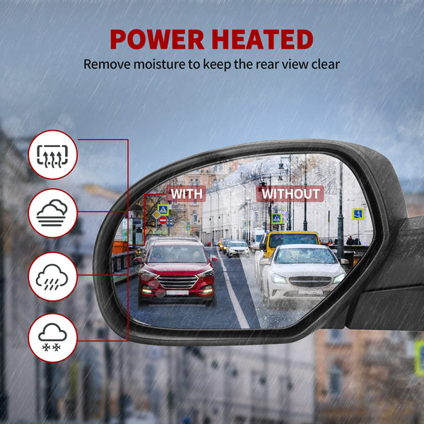 Power-Adjustable Folding Tow Mirrors with LED Turn Signal – Chevy/GMC Truck Pair