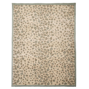 Hand-Tufted Leopard Print Wool Area Rug – Tan & Brown, Multiple Sizes