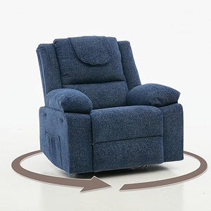Oversized Swivel Massage Recliner Chair with Heat