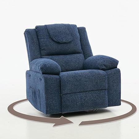 Oversized Swivel Massage Recliner Chair with Heat