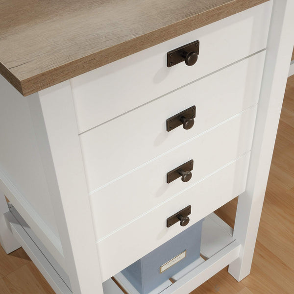 L-Shaped Executive Desk with Drawers & File Storage