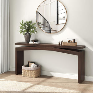 63-Inch Wooden Console Table for Entryway & Living Room