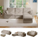 108" Modular Sectional Cloud Couch with Ottoman