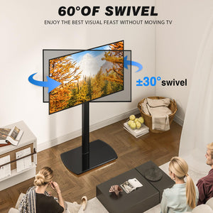 Swivel Height Adjustable TV Floor Stand for 27-70 Inch TVs