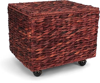 Seagrass Rolling File Cabinet with Wheels