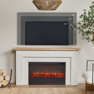 68" Landscape Electric Fireplace with Mantel