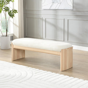 Fabric Upholstered Ottoman Bench