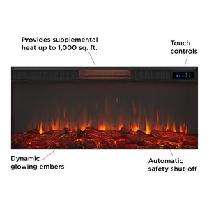 68" Landscape Electric Fireplace with Mantel