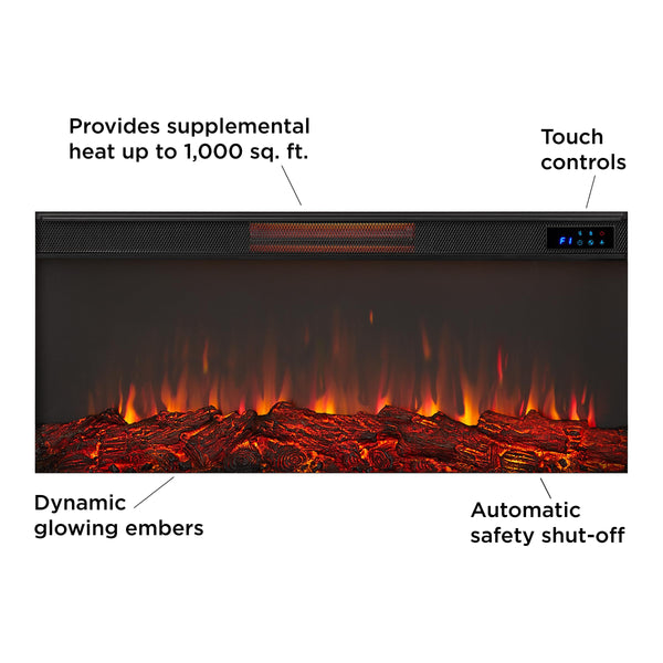 68" Landscape Electric Fireplace with Mantel