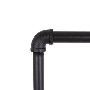 Industrial Pipe Clothing Rack with Wood Shelf