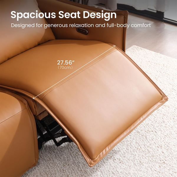 96" Power Recliner Sofa 3-Seater | Zero Gravity | Faux Leather | USB & Type-C
