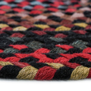 Oval Braided Wool Area Rug 11'4" x 14'4"