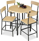 5-Piece Round Counter Height Dining Set with 4 Chairs